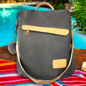 🆕️Chic & Versatile Travel Pom-Pom Charm Backpack – Waterproof & Stylish 🎒✨
